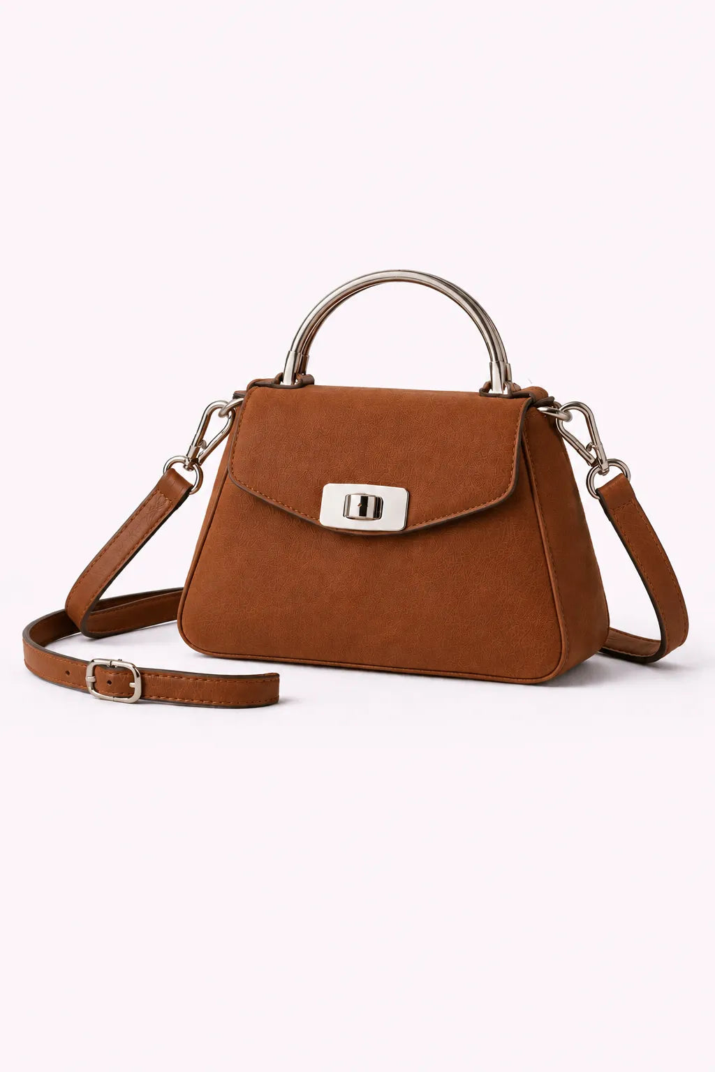 Metal-Handle Mini Satchel