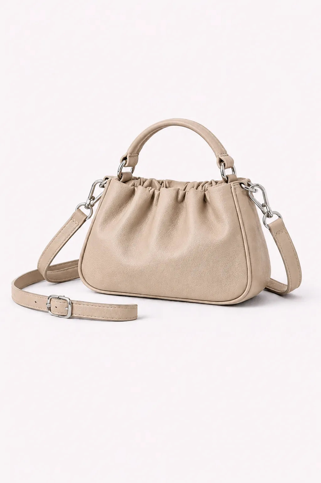 Soft Gathered Mini Top-Handle Bag