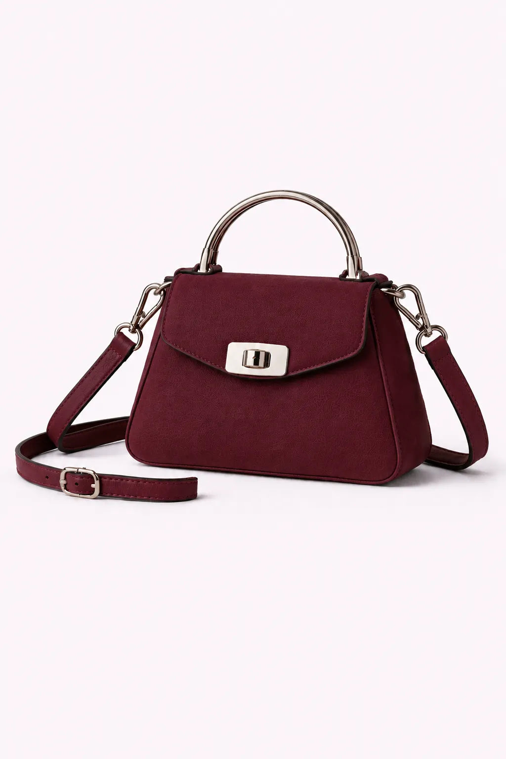 Metal-Handle Mini Satchel