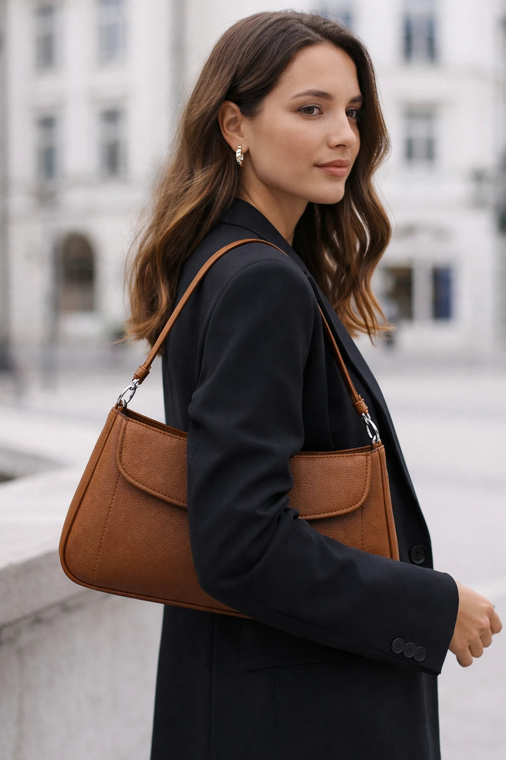 Classic Turn-Lock Shoulder Bag