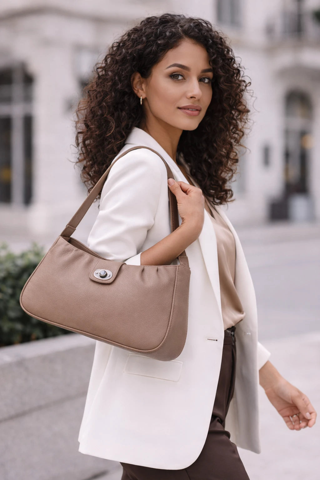 Soft Pleated Shoulder Bag