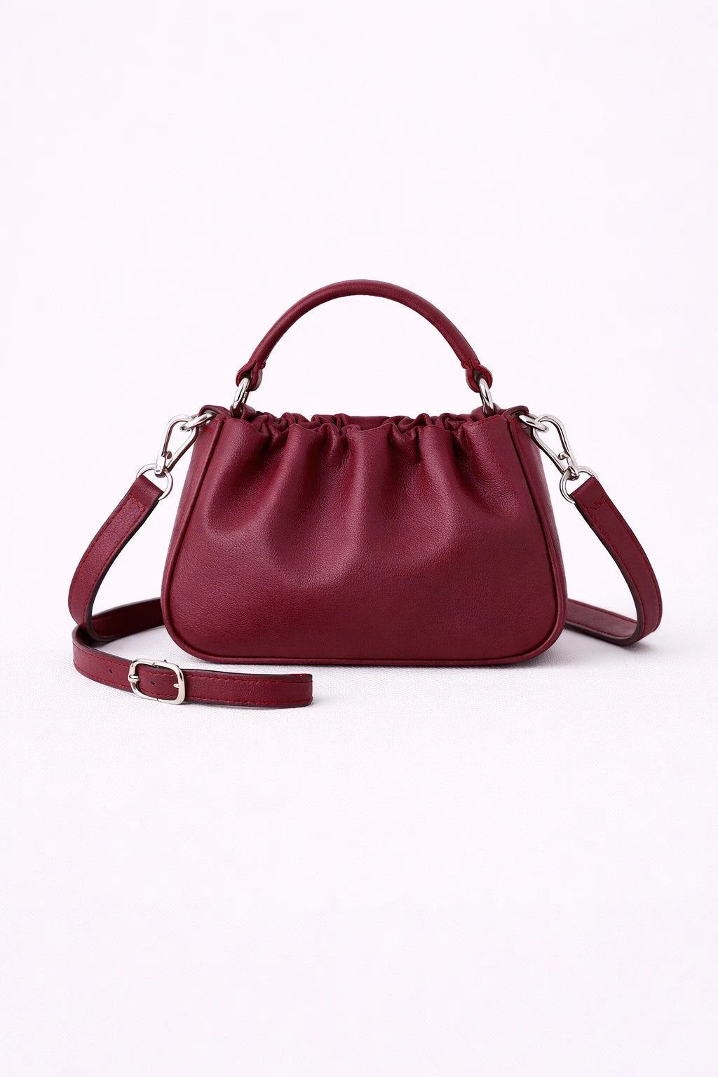 Soft Gathered Mini Top-Handle Bag