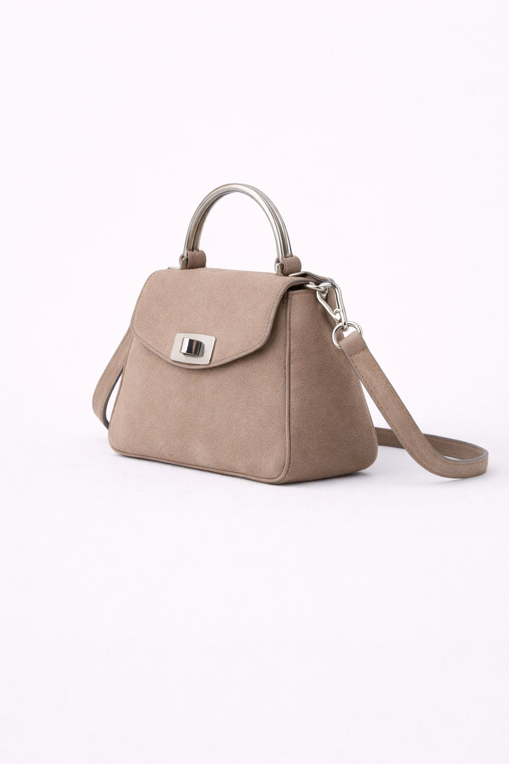 Metal-Handle Mini Satchel