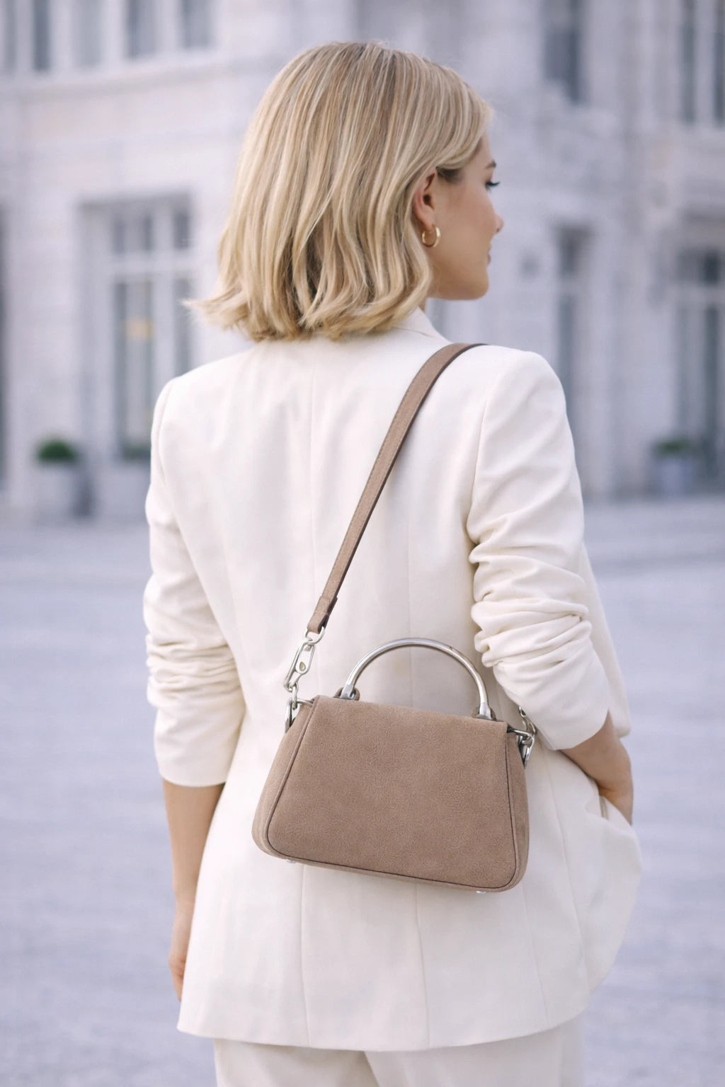 Metal-Handle Mini Satchel