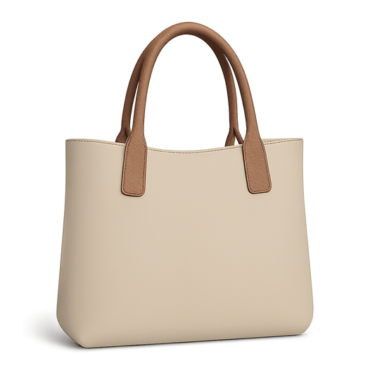Cream & Cognac Tote